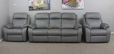 G Plan Kingsbury Stingray Charcoal Fab Power 3 Seater Sofa & 2 Power Armchairs