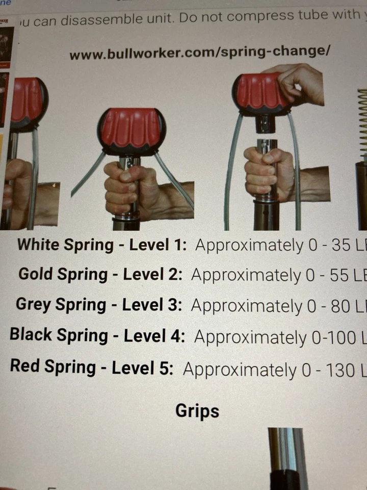 Bullworker Arco de Acero Nivel 3 Gris Resorte Aprox 80# Tabla de Resistencia/Ejercicio Foto 4 de 4
