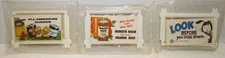 3 1950's Kellogg's Frosted Flakes HO Scale Billboard Cereal Premiums MIP 