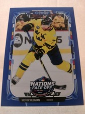 2025-26 O-Pee-Chee Hockey Victor Hedman # 524 4 NATIONS FACE-OFF BLUE BORDER