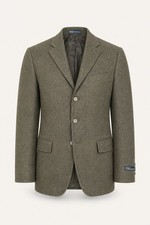 Polo Ralph Lauren Mens 38R 100 Virgin Wool Herringbone Blazer Sport Coat Italy