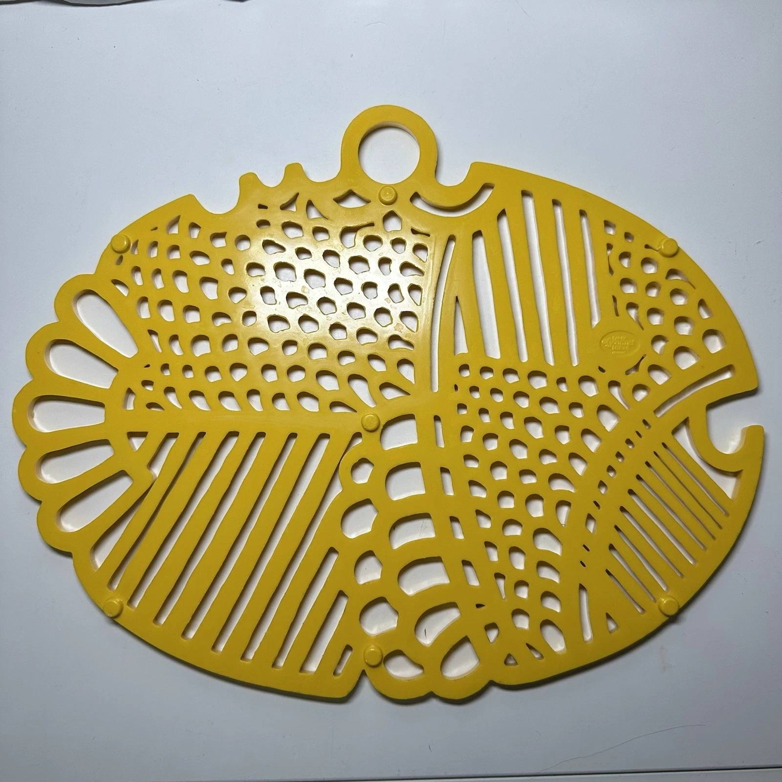 Vintage YELLOW DANSK GOURMET DESIGN Fish Trivet Gunnar Cyren MCM Denmark image 3