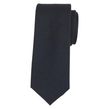 BAR III Mens Slim Tie Black Boling Solid Cotton Blend 2.5 Skinny Dress Necktie