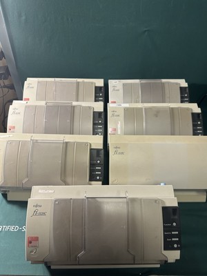 Lot of 7 Fujitsu fi-5120C Scanners   PA03484-B005, Powers On, For Parts/Repair.