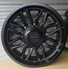 20x10 Impact Off-Road 827 Wheel Matte Black 6x135 6x5.5 6x139.7 Rim -12 20" Inch