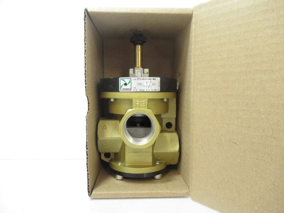 Pneumax 771.32.0.1AC.M2 EV. Poppet 3/2 1" NC Autoalimentación. Con M2 Foto 2 de 4