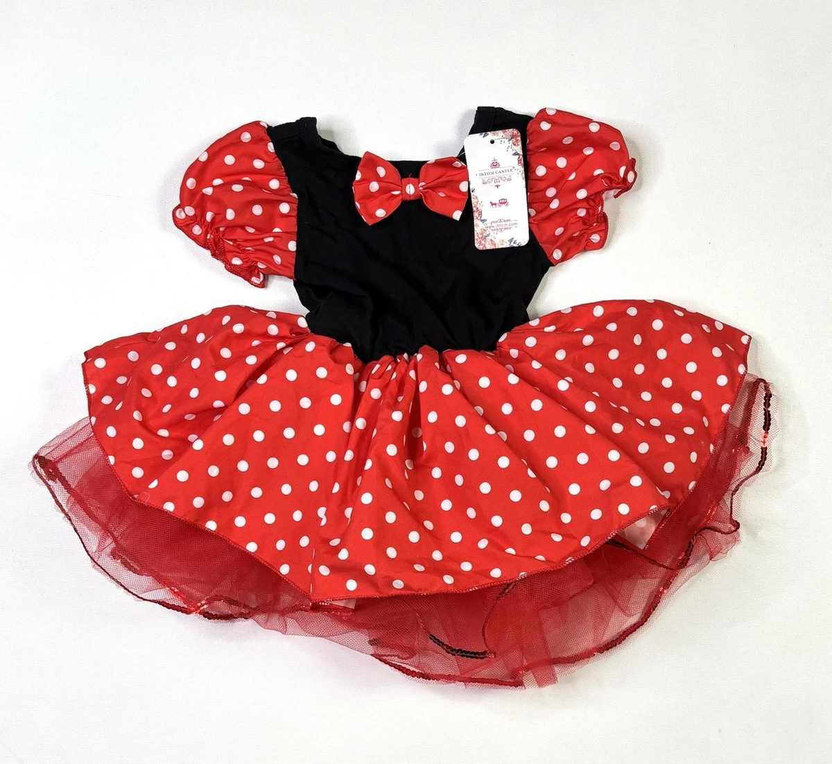 1st Dress For Baby Girl First Birthday Tutu Minnie Mouse Year Birthday  Outfit Red Polkadot Dress