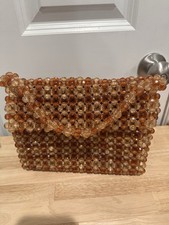 Hand Beaded Purse Made In Japan 70s fashion granny core vintage bag