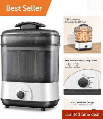 Innovative Electric Baby Bottle Steamer & Dryer - Quick & Effortless Cleaning