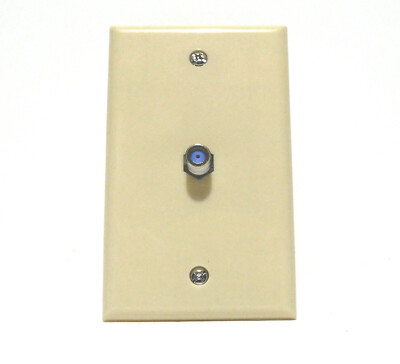ASKA Ivory Wall Plate Single F-81 Coax Connection High Frequency 3GHz New