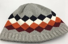Gymboree Boys Winter Hat 5-7 New Without Tags Fleece Lined Gray Orange Navy