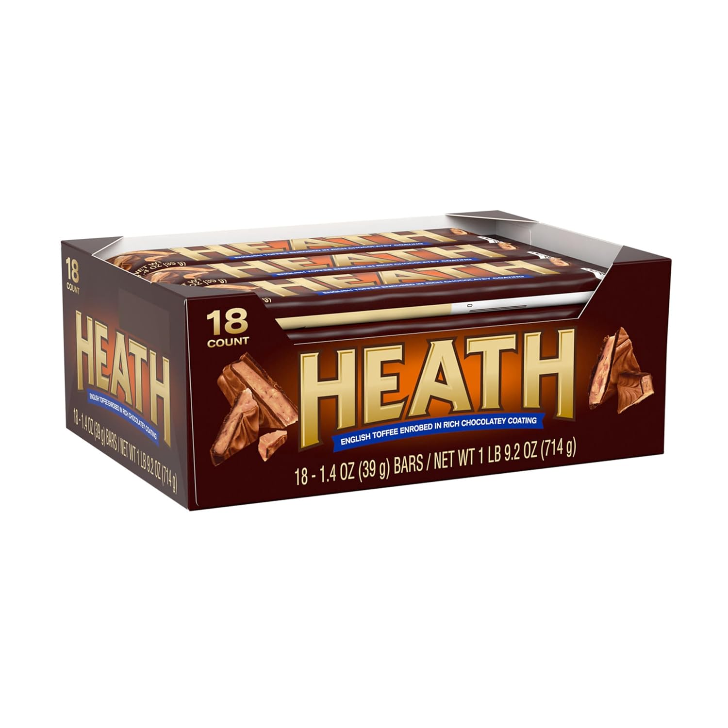 HEATH Milk Chocolate English Toffee Full Size, Bulk, Individually Wrapped Candy
