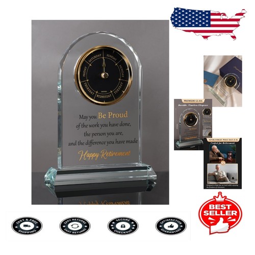 Beautifully Packaged Retirement Desk Clock - Thoughtful Gift for Retirees