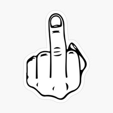 Middle Finger Sticker Decal