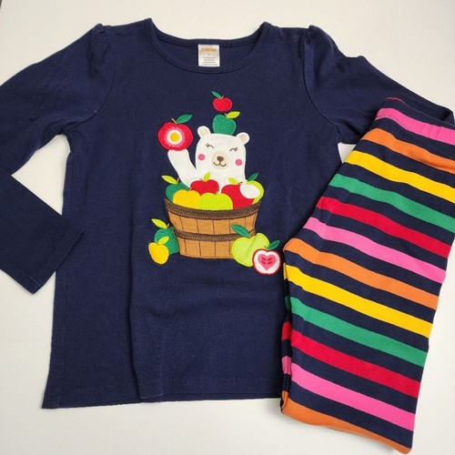 Gymboree Girls Apple Orchard Shirt Leggings Dress 3 Piece Outfit Set Size 8 - Picture 8 of 16