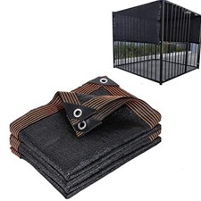 Dog Kennel Shade Cover Sunblock Panel With Grommets Black 10ft x 10ft NEW