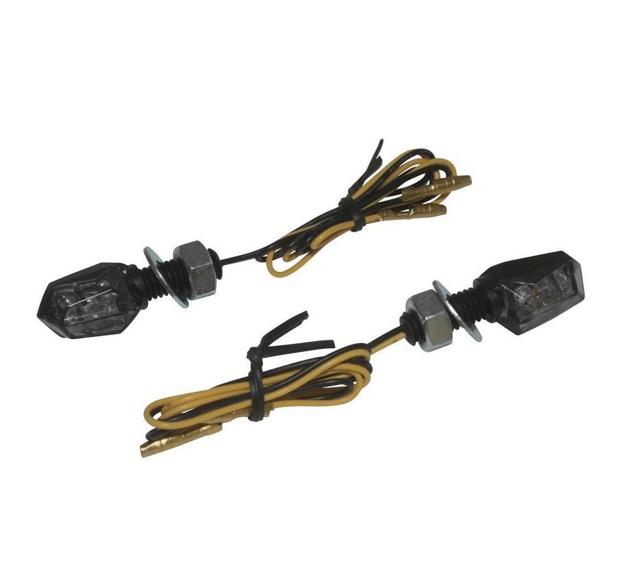 Clignotant xrun 5 micro 6 leds à forte luminosité et lentille fumée noire