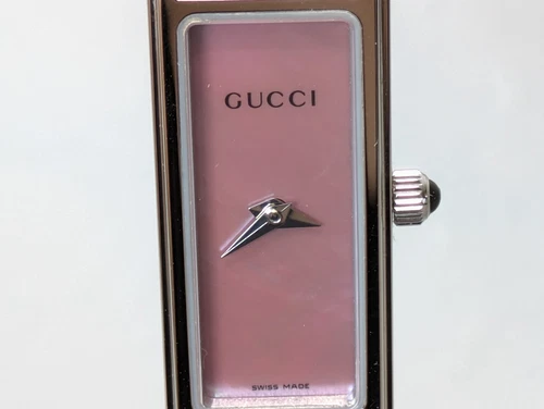 GUCCI 1500L Watch Silver Pink Shell Dial Women’s Bangle Wrist Watch 5.5-16cm - Picture 14 of 24