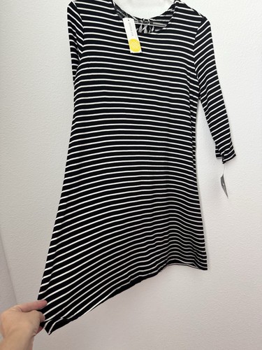 Moon & Stars Girls Brenna Black White Striped Keyhole Dress Stitch Fix Size 14 - Picture 3 of 13