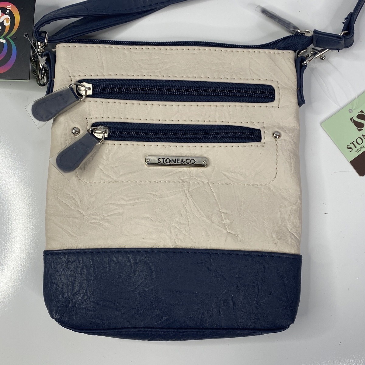 NEW Stone Mountain Washed Leather SYDNEY Crossbody Wristlet 3