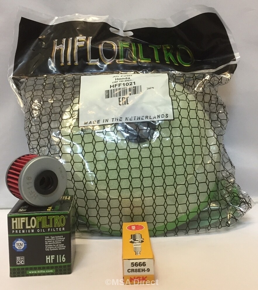 Service Kit For HONDA CRF150R (2007 to 2025) Air / Oil Filter & NGK Spark Plug