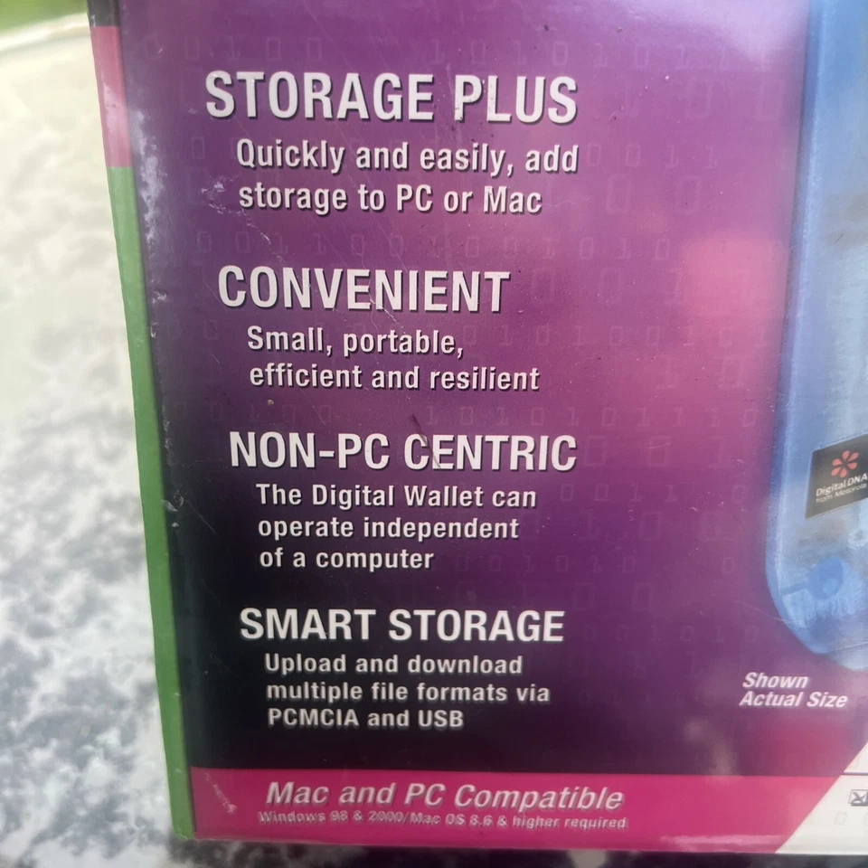 Vintage NEW Minds Work Digital Wallet 6 GB Portable Smart Storage Mac PC Sealed - Image 3 of 4