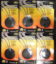 2 60MM 2-3/8" Round Black Computer Desk Wire Cable Hole Cover Grommet NIP USA