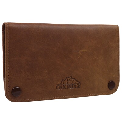Oakridge Leather Tobacco Pouch with Stud Fastener-Tan