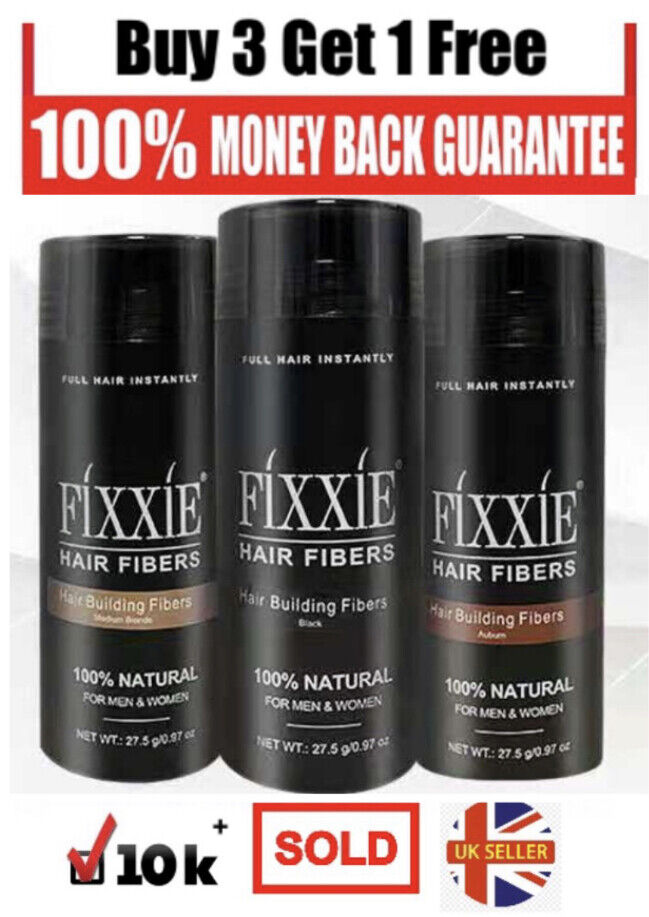 FIXXIE® Hair Building Fibres 27.5g 🔥 BUY 3 GET 1 FREE 🔥 SATISFACTION GAURANTEE