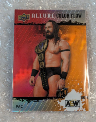 2022 Upper Deck AEW Allure PAC Red to Orange Color Flow R-14