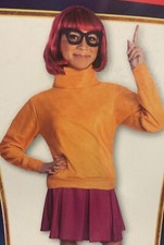 Women s VELMA Halloween Costume Purim Scooby Doo Teen Small Medium Glasses NEW