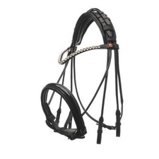 Horsecode Kandare Moonlight Diamond Warmblut schwarz rundgenäht strass WB