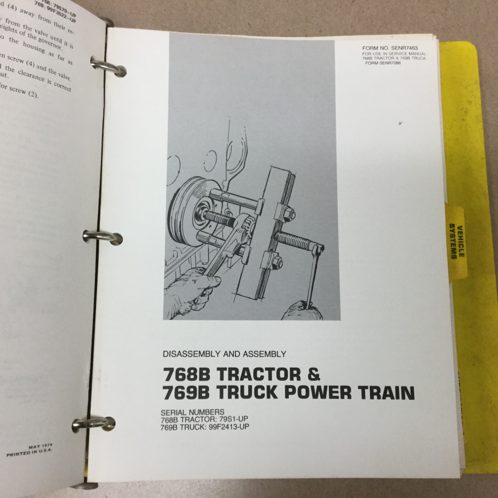 CAT Caterpillar 768B 769B SERVICE SHOP MANUAL DUMP TRUCK HAUL QUARRY sn ...