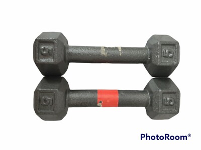Pair of LB Pound Dumbbell Set Hex Head Dumbbells Hand