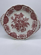 Beautiful Vintage Red & White Oriental Design Ridgeway Staffordshire China Plate