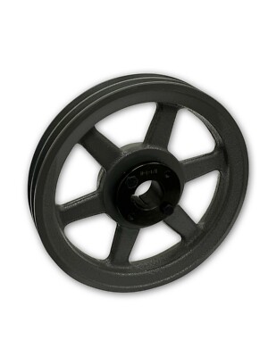 2 GROOVE CAST IRON ELECTRIC MOTOR PULLEY SHEAVE 9.25'', TWO GROOVE 3L 4L A BELTS