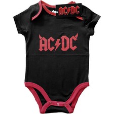 Official AC DC Babygrow Devil Horns Logo Bodysuit Romper Boys Girls Toddler New