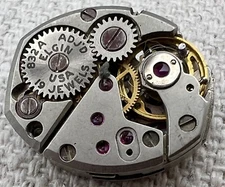 ELGIN Grade 832A WATCH MOVEMENT 19J 20/0s Watchmaker Parts Repair Dial #W26