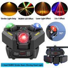 150W RGBW 4 IN 1 Moving Head Light DMX LED Disco Stage Lighting Sound Activated