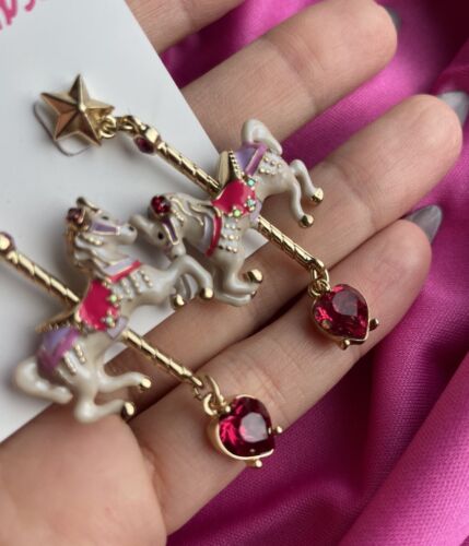 Betsey Johnson Horse Carousel Fantasyland 2019 Disney Collaboration Earrings - Picture 3 of 4