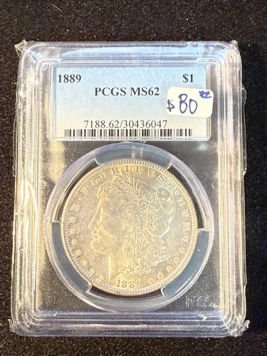 1889 MORGAN DOLLAR PCGS MS 62