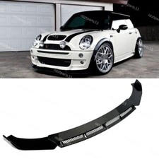 Glossy For Mini Cooper R53 R55 R56 Front Bumper Spoiler Lip Body Kit Splitter