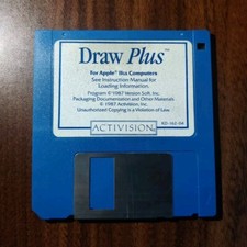 Apple IIgs Draw Plus 1987 by Activision Floppy Disk Educational