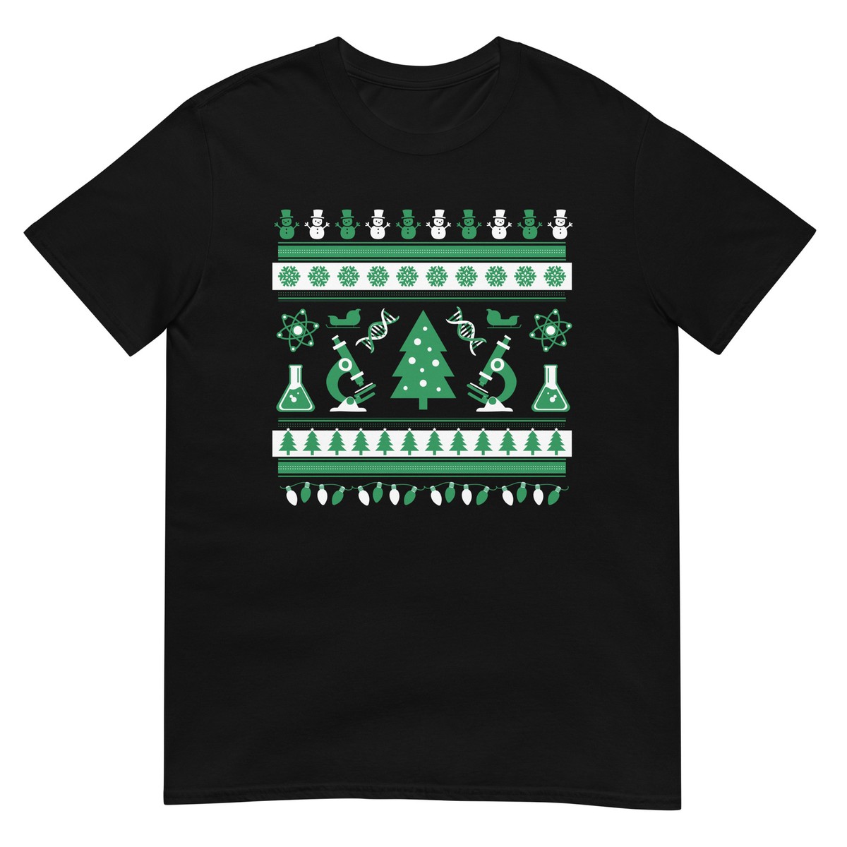 Science Laboratory Christmas Ugly Sweater Shirt Biology, Microbiology,  PCR DNA