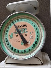 Vintage Hanson Brand  Nursery Baby Scale  Model 3025  Metal  1950's