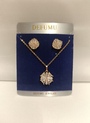 Set mit Halskette und Ohrringen goldfarben