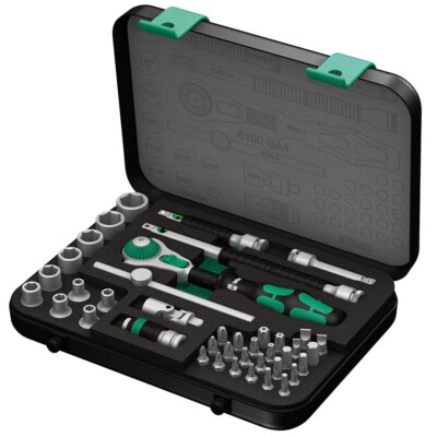 Wera - 5003535001 8100 SA 4 Zyklop Ratchet Set with 1/4'' Drive, 41-Piece Set