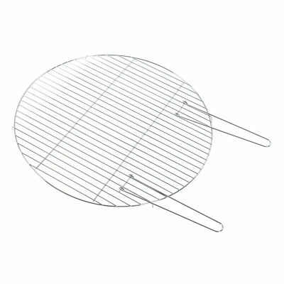 HOMESCAPES Grillgestell für Feuerschale Stahlgrill mit Griffen für Feuerstelle