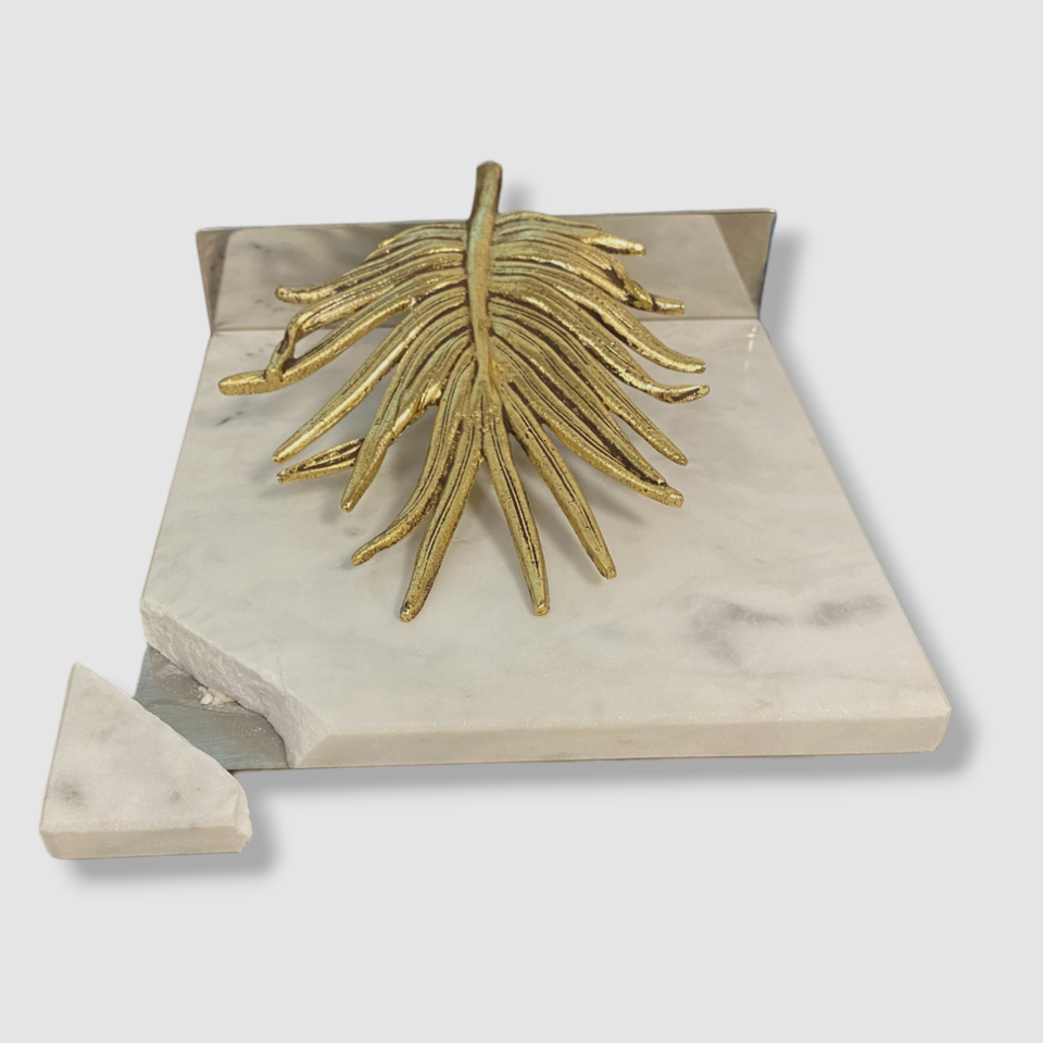 Michael Aram White Silver & Gold Palm Dinner Napkin Holder eBay