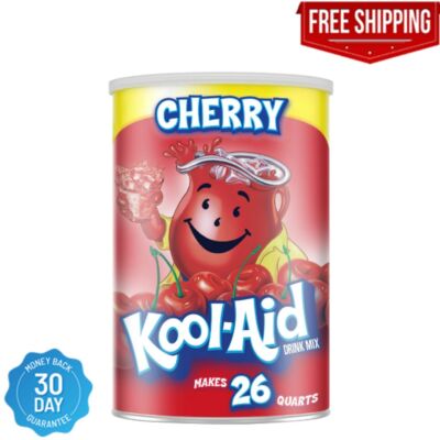 Kool-Aid Sugar-Sweetened Cherry Artificially Flavored Powdered Soft Drink Mix, 6